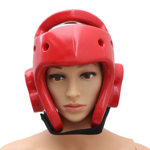 casco eva per taekwondo kickboxing con aeratori l rosso 2