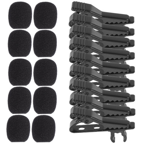 10 pezzi clip microfono lapel con copertura