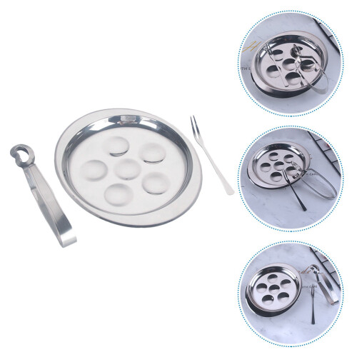 Set Utensili Cucina Per , Piatto Escargot E Forchette 2