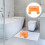 Sgabello antiscivolo per bambini, da bagno con design animato 4