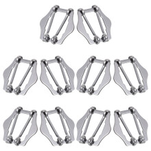 10 pezzi fibbie metalliche regolabili a per cinghie e gilet