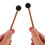 2 pezzi mazzuoli gomma con bacchette legno per e percussioni 6