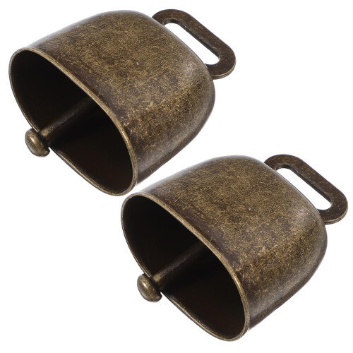 2 pezzi campanacci in bronzo con impugnatura per ed