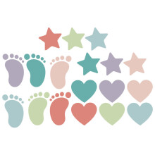 6 cartoon sticker babybad anti-slip badkamer decal