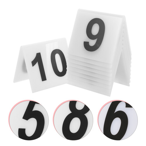 10 pezzi marker numerici in acrilico riutilizzabili per 2