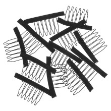 12-teiliges Perückennetz-Clip-Set aus , 6- , schwarz