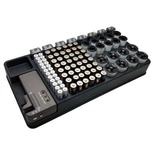 Batterietester Für 98 Aa Aaa 9 V Batterie, Schwarz 2