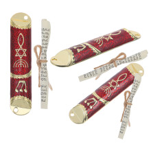 3 Sets Metall Mezuzah Gehäuse Für Türdurchgang Mit Hebräischem Spruch