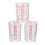 3 gläser transparent gestuft, glasmessbecher milch 1