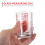 3 gläser transparent gestuft, glasmessbecher milch 10
