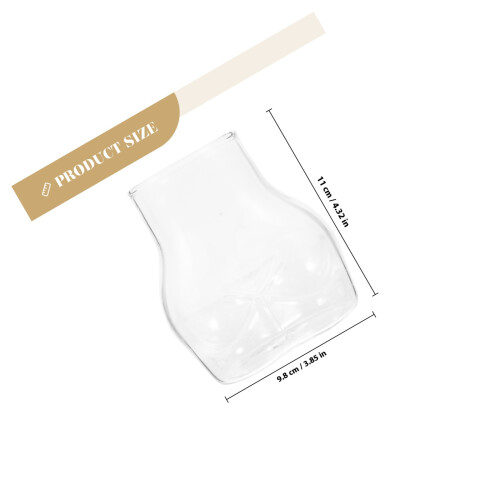 Butt Shape Glasbecher, Klares , Für Saft, Tee, , Bier, Wein 1