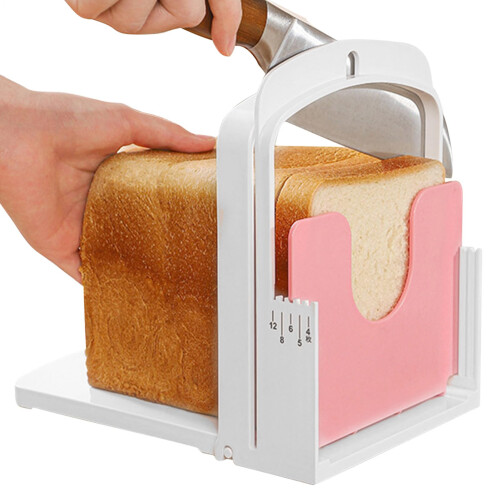 Folding Bread Cutting Tool - Adjustable Manual Slicer For Bread, Cake, Kitchen, Toast Slicing