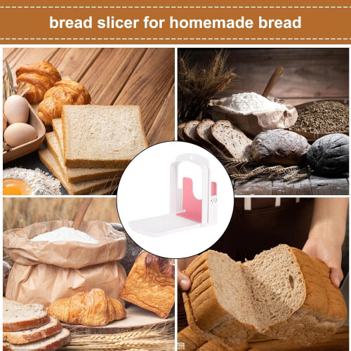 Folding Bread Cutting Tool - Adjustable Manual Slicer For Bread, Cake, Kitchen, Toast Slicing 2