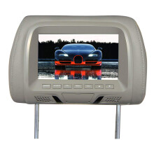 Car Headrest Monitor 7-Inch Universal Rear Seat Entertainment, HD Digital Screen, DVD Player With Remote Control, Grey