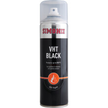 Simoniz VHT Matt Black Paint Very High Temperature Car Spray Aerosol Can 500ml