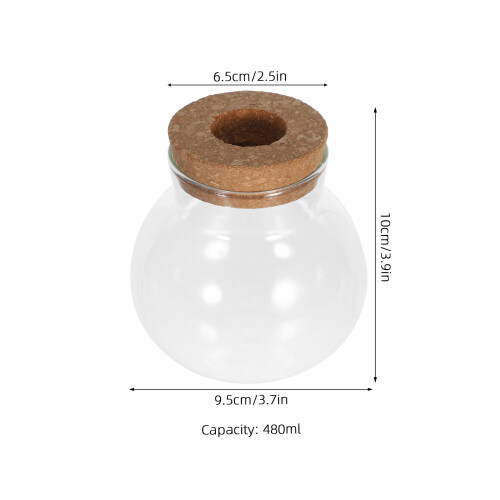 2 -terrarien 480 ml mit korkverschluss für 2