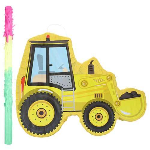 1 set graafmachine piñata, bouwpiñata, vrachtwagen, feestartikelen 1