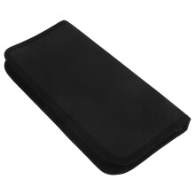 1 15-fächer pinselhalter baumwollstoff, aufrollbar (schwarz)