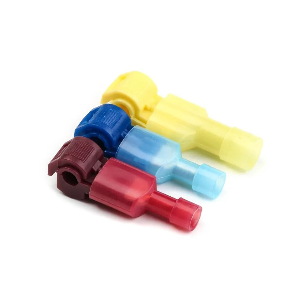120 Pcs Quick Electrical Wire Connectors Splice Taps And Insulated Male Quick Disconnect Terminals Set 22-18 Awg Nylon 9393856372973