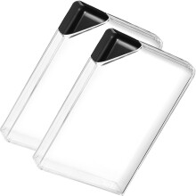 2 transparente flache wasserflaschen für unterwegs