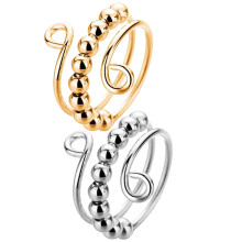 2 anti-stress-ringe, filigrane finger-ringe, verschleißfeste