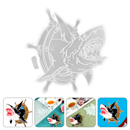 Schmuck Organizer Tierhai Harzform Runder Untersetzer 2