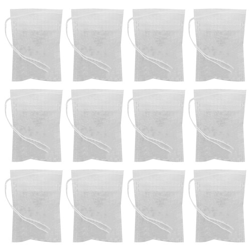 100Stück Tee Filter Zugbeutel, Tee Aufgussbeutel, Faser Teebeutel 1