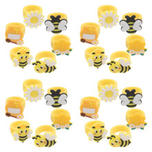 30Stk Honigbiene Tier Ringe Kawaii Kunststoff Spielzeug Party Favors