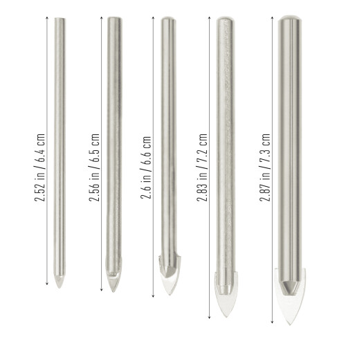 5pcs Ceramic Tile Marble Glass Drill Bit Set Glass Cutter Hole Tool 1