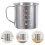 Becher Tasse Trinkgläser Silber 9
