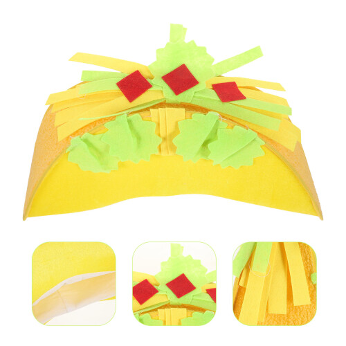 Creative Multi Color Taco Hat for Kids Performance and Party Fun 2