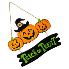Holz Halloween Dekoration Mehrfarbig Türschild Hängend Robust