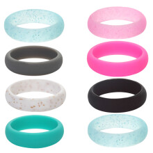 5Stk Silikonringe Damen Herren, Bunte Modeschmuck Finger Ringe Set