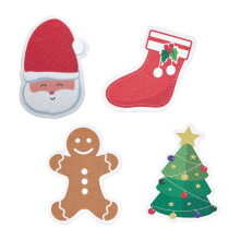 4 weihnachts-spülschwämme, saugfähig, kratzfrei, wiederverwendbar