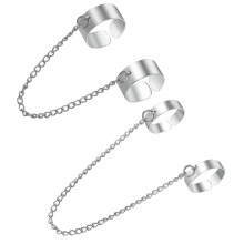 1 Set Chic Kettenring-Set Punk-Fingerringe Mode-Ringschmuck für Frauen