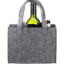 weintasche 6 flaschen grau wiederverwendbar geschenk party