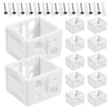 12er Set Blendenhalterungen 1 Zoll Jalousie Oberleistenhalter Weiß