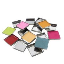 56- . leere quadratische Metallschalen für Lidschatten, Rouge, Puder