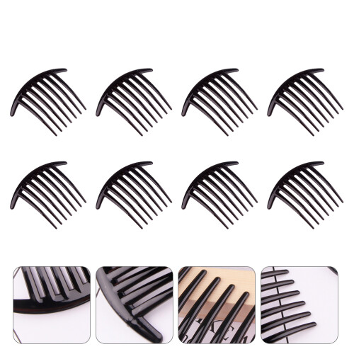 8 Schwarzer Kunststoff Haarkamm Manueller Haarschmuck 2