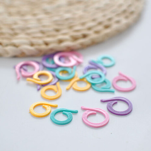 120 häkelsperren maschenmarkierer strickring halter set 2