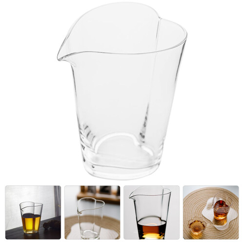 glaskaraffe mit herzmuster für , tee, saft und milchaufschäumer 2