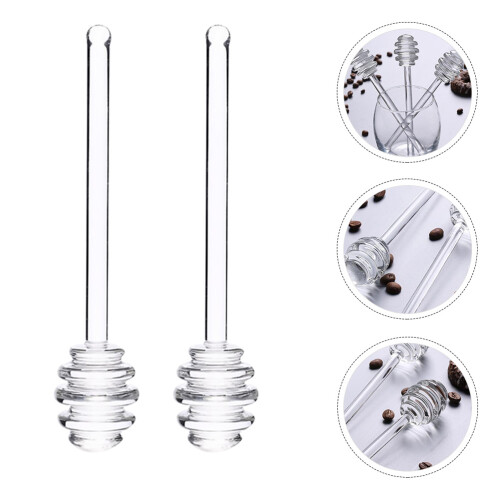 4Stk Honig Rührstäbchen Dipper Transparent 1