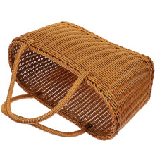 tragbarer Aufbewahrungskorb für Picknick und Hochzeitsdekoration, creme