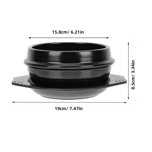 1 set keramik eintopftopf bibimbap kochtopf mit tablett 2