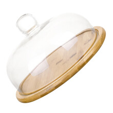 1 brotplatte mit glasdeckel, snacktablett