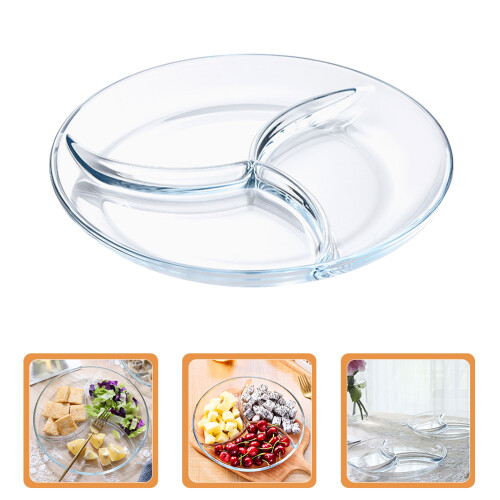 dessertteller mit fächern, - und salatschale, geteilte platte 2