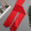 1 Paar Verlängerte Abendhandschuhe Rot 10