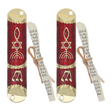 2 Sets Metall Mezuzah Mit Koscherem Text Für Jüdischen Türsegen