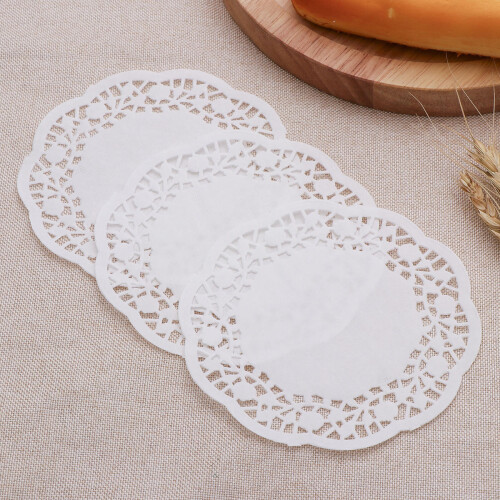 100 Papierdeckchen Weiße Papiertischdecke Für Kuchen 2