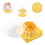 50 plastik mondkuchen boxen mit eigelb puff gold 8